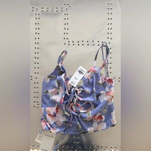 Abercrombie & Fitch Floral Blue Blouse